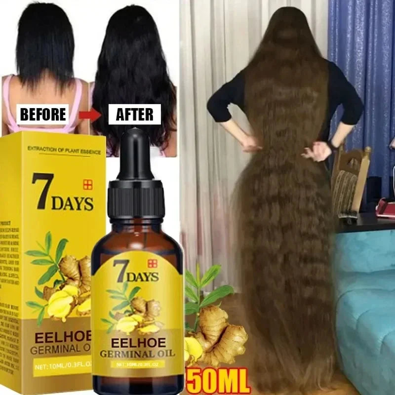 7 Day Fast Hair Growth Oil Ginger Growth Hair Treatment anti Hair Loss Men Women Scalp Treatment Serum Products Beauty Product