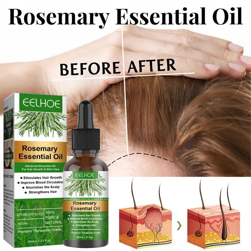 Rosemary Essentiall Oil Hair Growth Products Organic Hair Products Scalp Hair Strengthening Oil for Nourish Shiny Hair Healthy