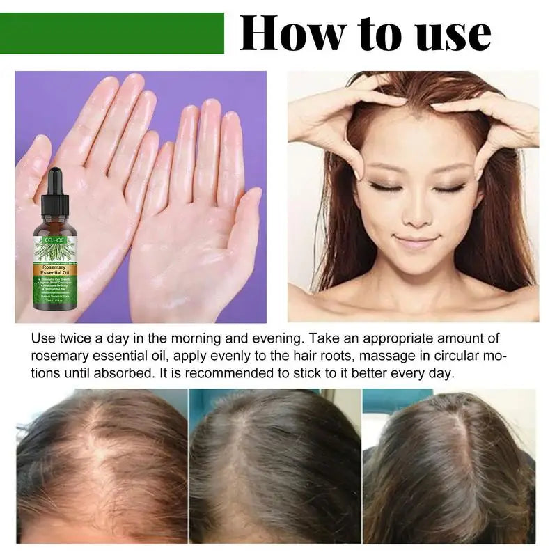 Rosemary Essentiall Oil Hair Growth Products Organic Hair Products Scalp Hair Strengthening Oil for Nourish Shiny Hair Healthy